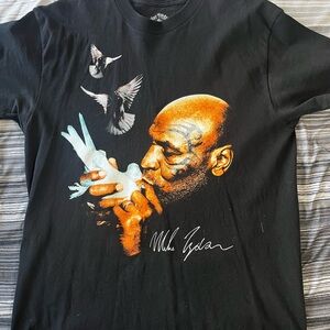 Black Graphic Mike Tyson pigeon T-Shirt